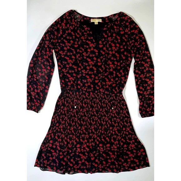 Michael Kors Dresses Michael Kors Crepe Smocked Floral Mini